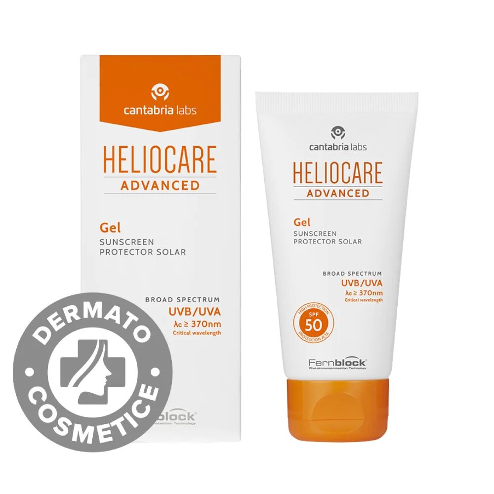 Gel de protectie solara cu SPF50+ Advanced Heliocare, 50ml, Cantabria Labs