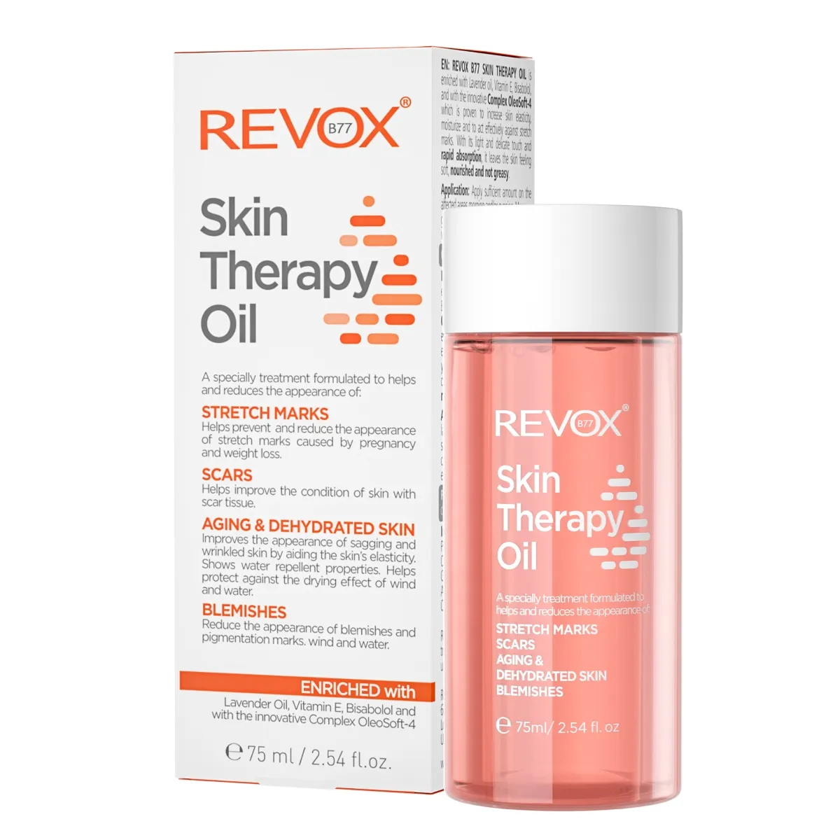 Tratament pentru reducerea vergeturilor Skin Therapy Oil, 75ml, Revox 