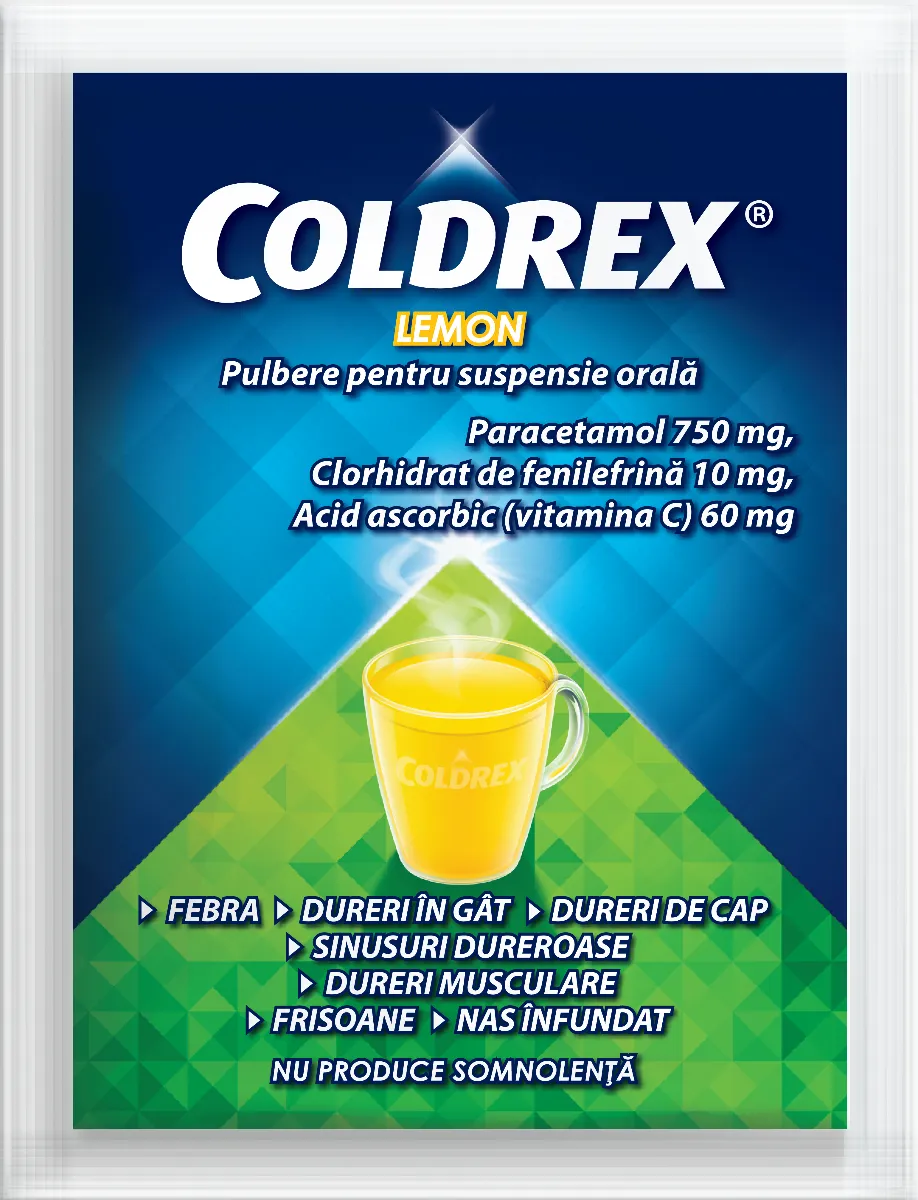 Coldrex Lemon, 10 plicuri, Perrigo 