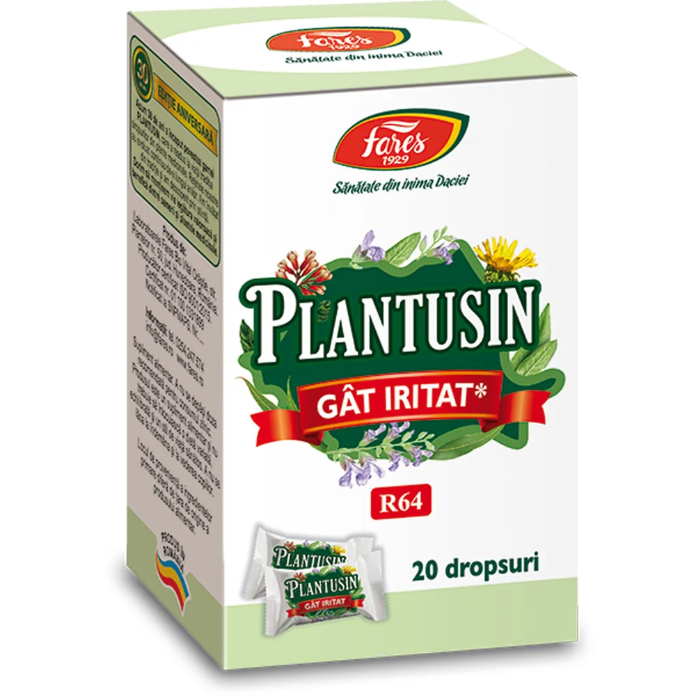 Plantusin gat iritat, 20 dropsuri, Fares