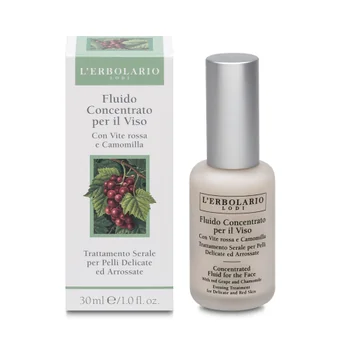 L'Erbolario Fluid concentrat de fata cu vita de vie rosie, 30ml