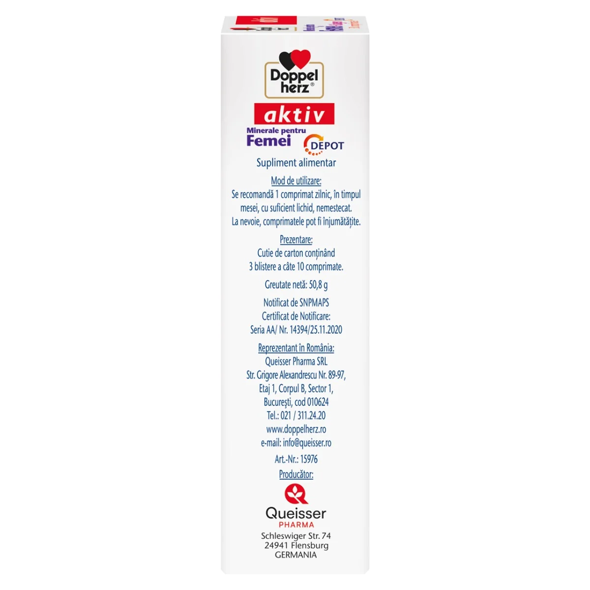 Minerale pentru femei + colagen Depot, 30 comprimate, Doppelherz