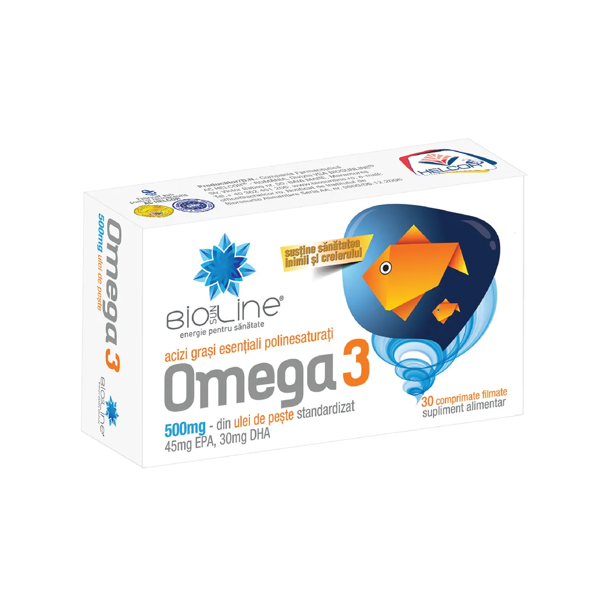 Omega 3 500mg, 30 comprimate, BioSunLine