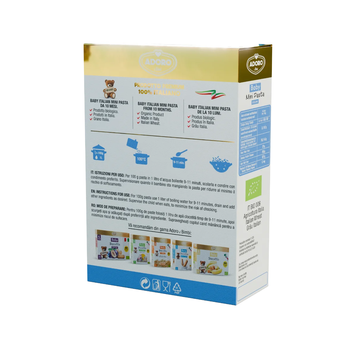 Paste Baby Steline 10 luni+, 200g, Adoro Bimbi