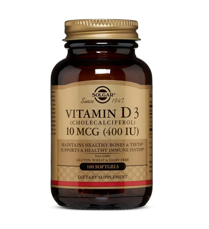 Vitamina D3 400UI 10mcg, 100 capsule, Solgar