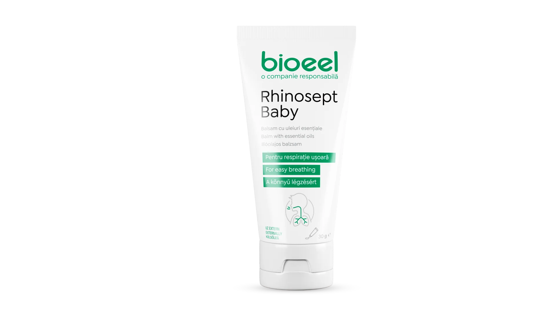 Rhinosept Baby balsam cu uleiuri esentiale, 30g, Bioeel