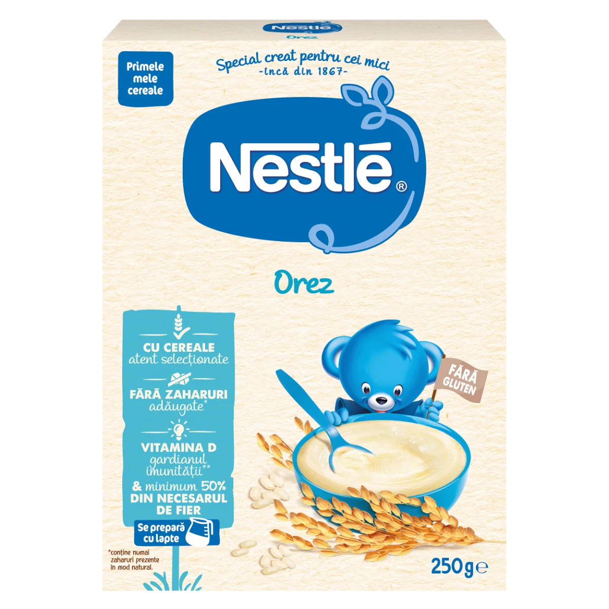 Cereale pe baza de orez incepand de la 6 luni, 250g, Nestle