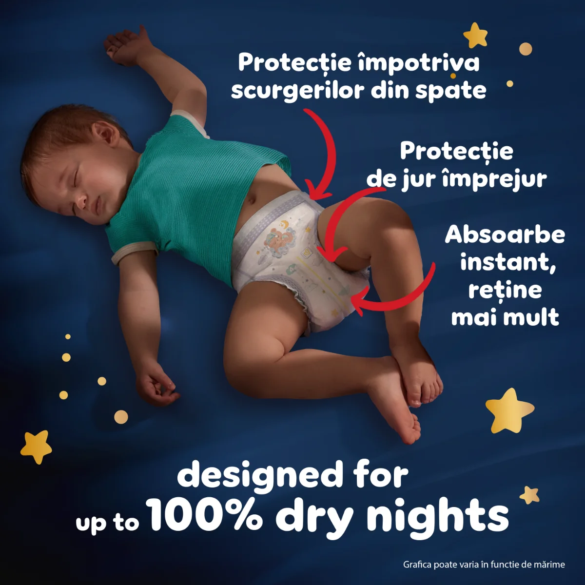 Scutece-chilotel de noapte Night Pants Marimea 5 pentru 12-17 kg, 22 bucati, Pampers
