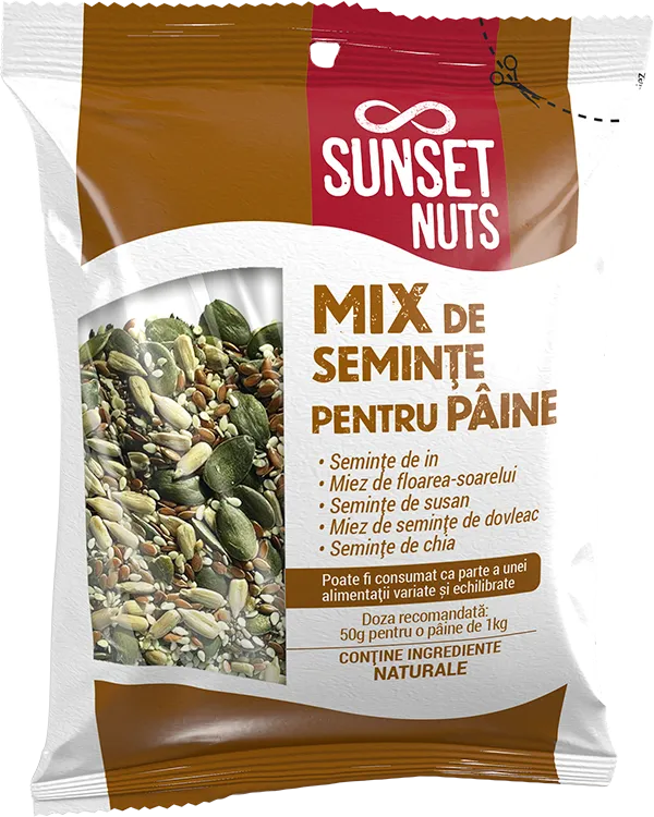 Mix seminte pentru paine, 50g, Sunset Nuts