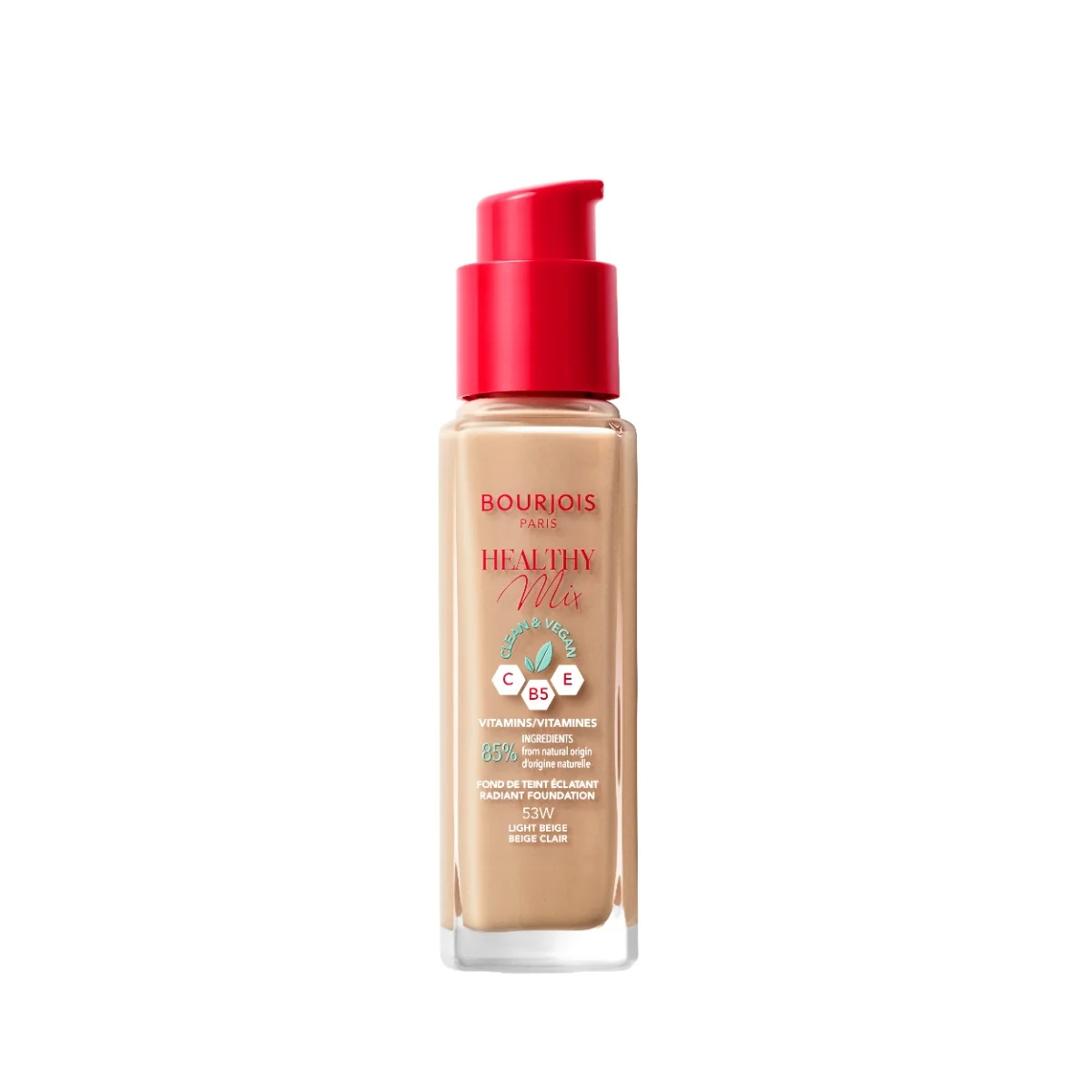 Fond de ten Healthy Mix 53 Light Beige, 30ml, Bourjois