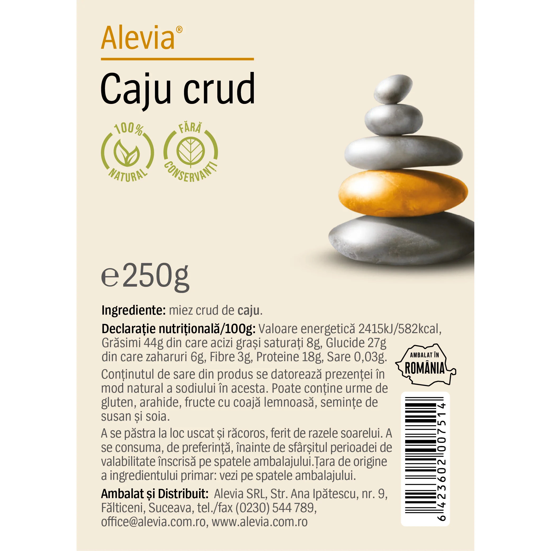 Caju crud, 250g, Alevia