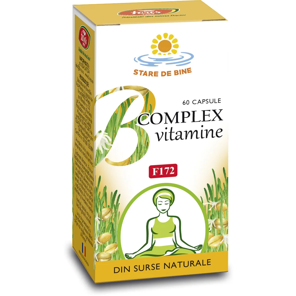 Vitamine naturale B Complex F172, 60 capsule, Fares