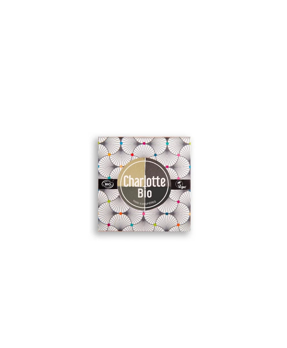 Fard bio pentru pleoape paleta in 4 culori cu Acid Hialuronic si Castravete Smokey, 5.6g, Charlotte Bio