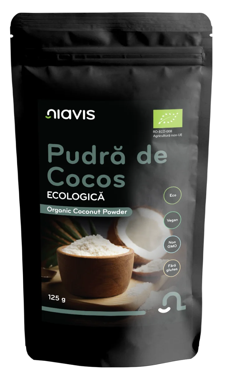 Pudra de cocos ecologica, 125g, Niavis
