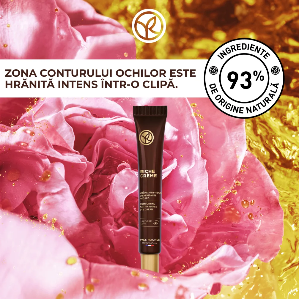 Crema antirid pentru ochi cu 30 de uleiuri pretioase, 14ml, Yves Rocher