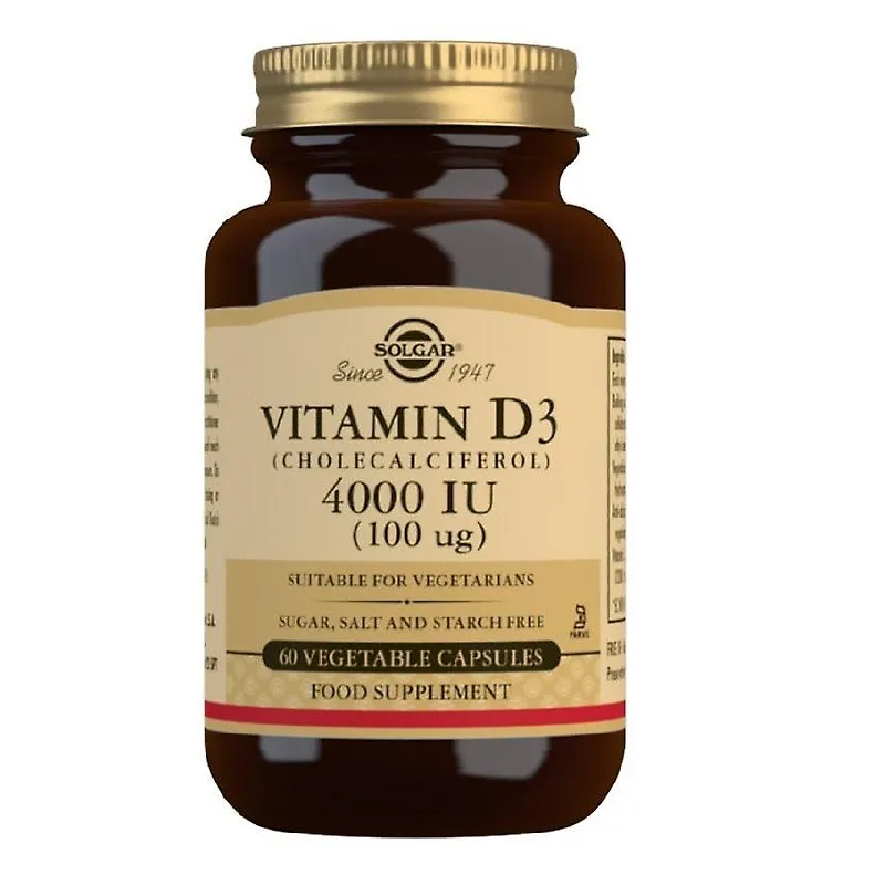Vitamina D3 4000UI, 60 capsule, Solgar