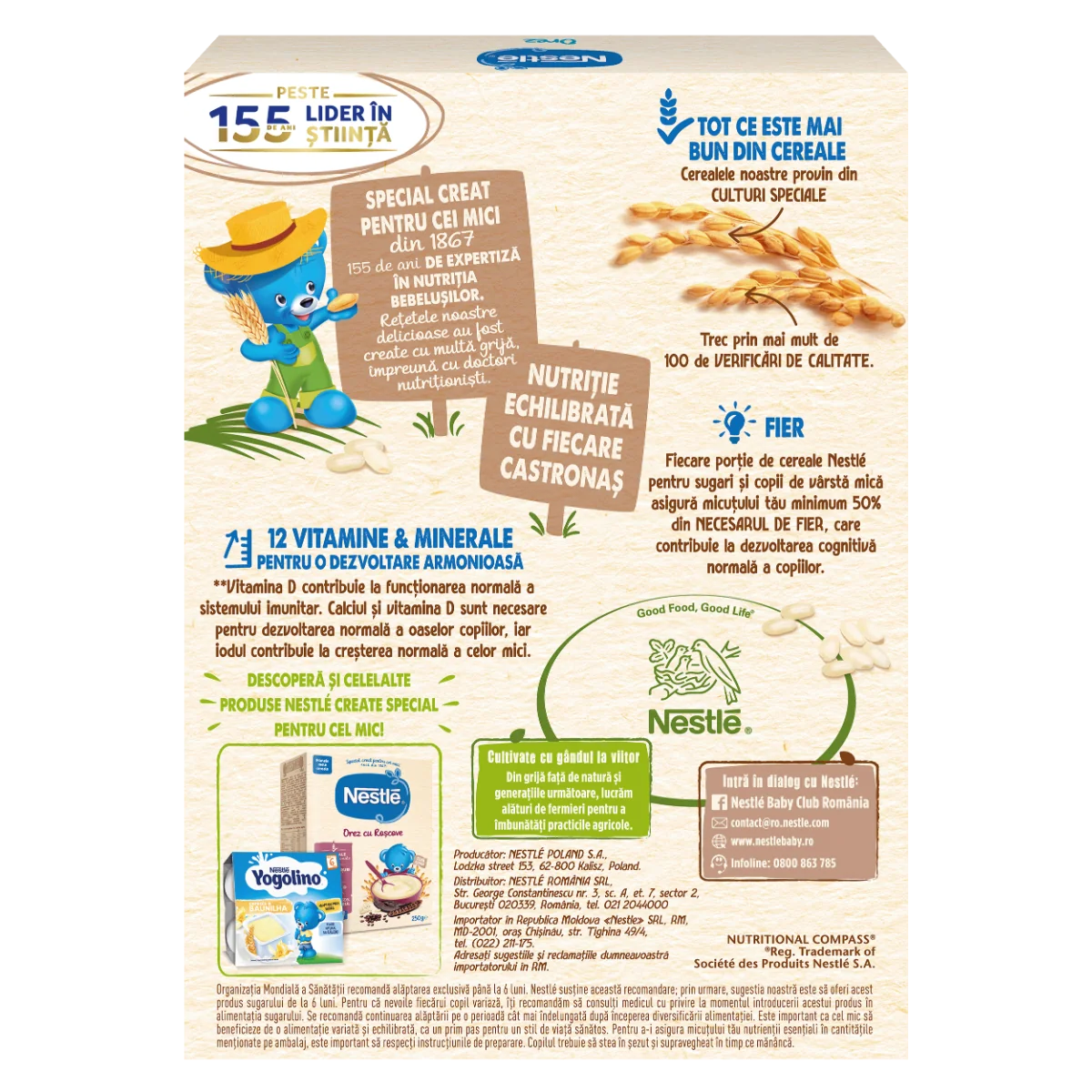 Cereale pe baza de orez incepand de la 6 luni, 250g, Nestle