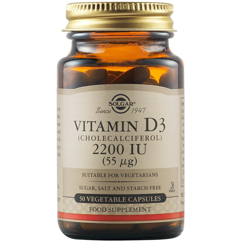 Vitamina D3 2200UI, 50 capsule, Solgar