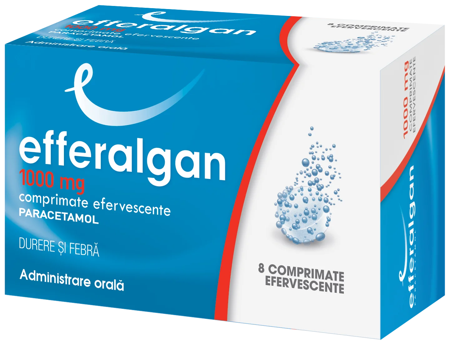 Efferalgan 1000mg, 8 comprimate efervescente, Upsa