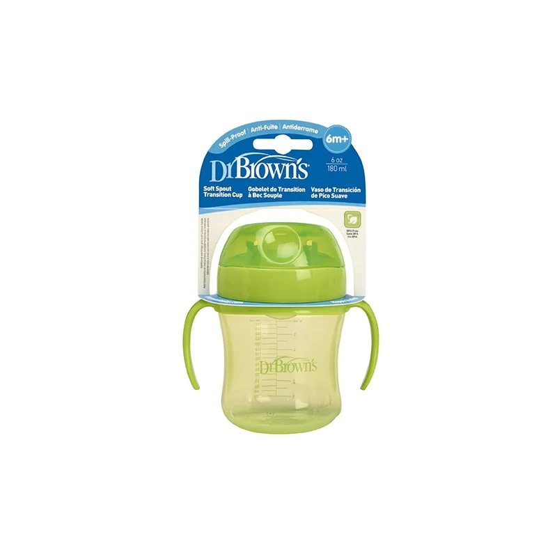 Canita tranzitie cu cioc moale si manere, 180ml, Dr. Brown's