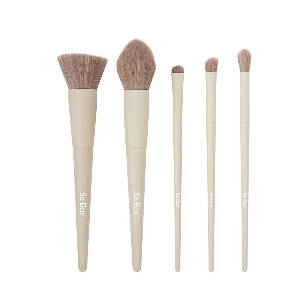 Set 5 pensule ecologice de machiaj pentru Sculpting, 1 bucata, So Eco 