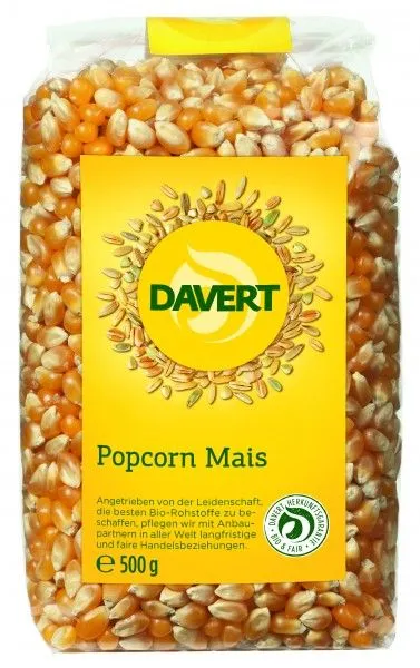 Porumb pentru popcorn bio, 500g, Davert