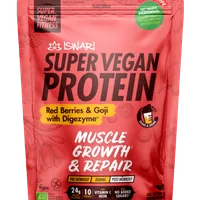 Proteina bio fructe rosii si goji cu digezyme Super Vegan, 400g, Iswari