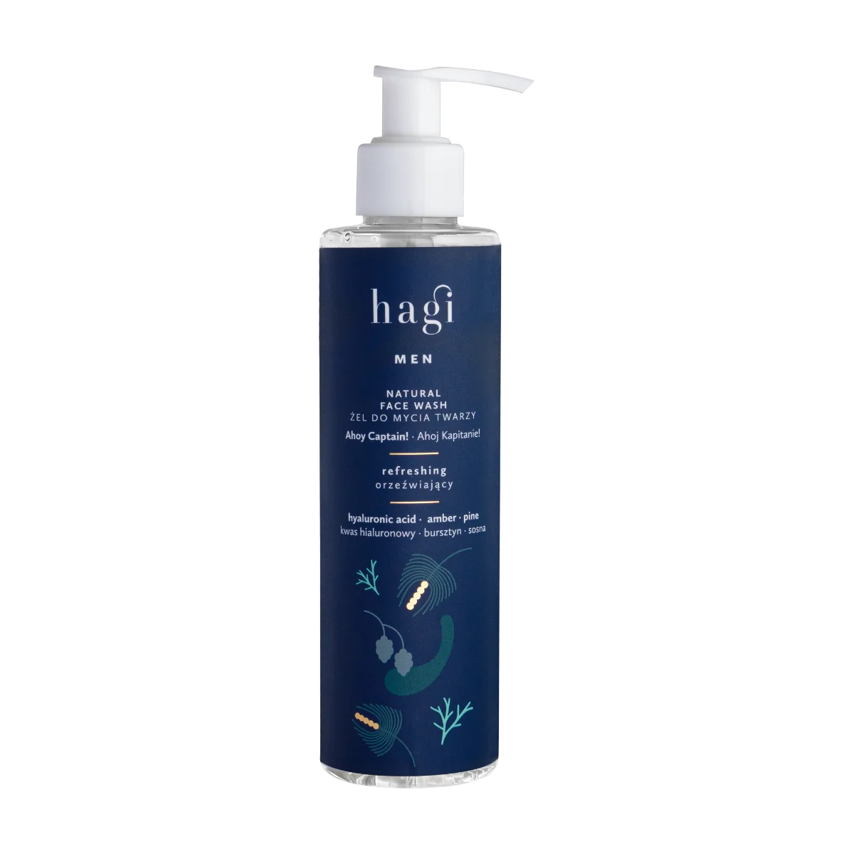 Gel facial natural de curatare pentru barbati Ahoy Captain, 200ml, Hagi