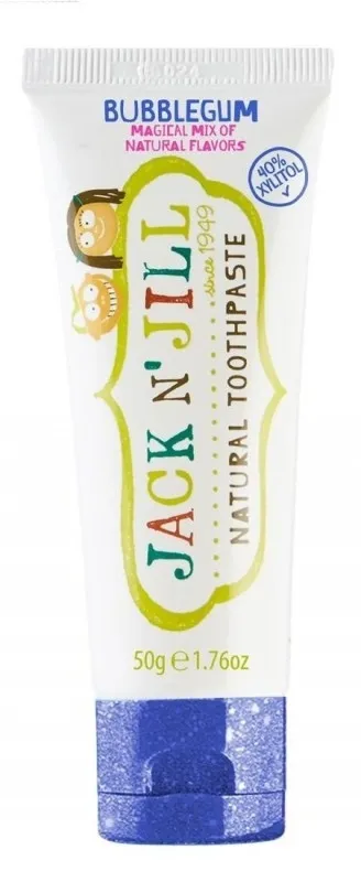 Pasta de dinti naturala pentru copii de la +6 luni cu aroma Bubblegum, Jack N' Jill Kids