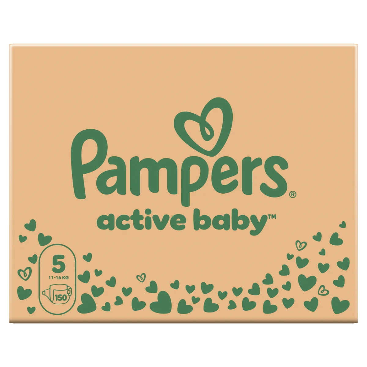Scutece Active Baby Junior Marimea 5 pentru 11-16 kg, 150 bucati, Pampers