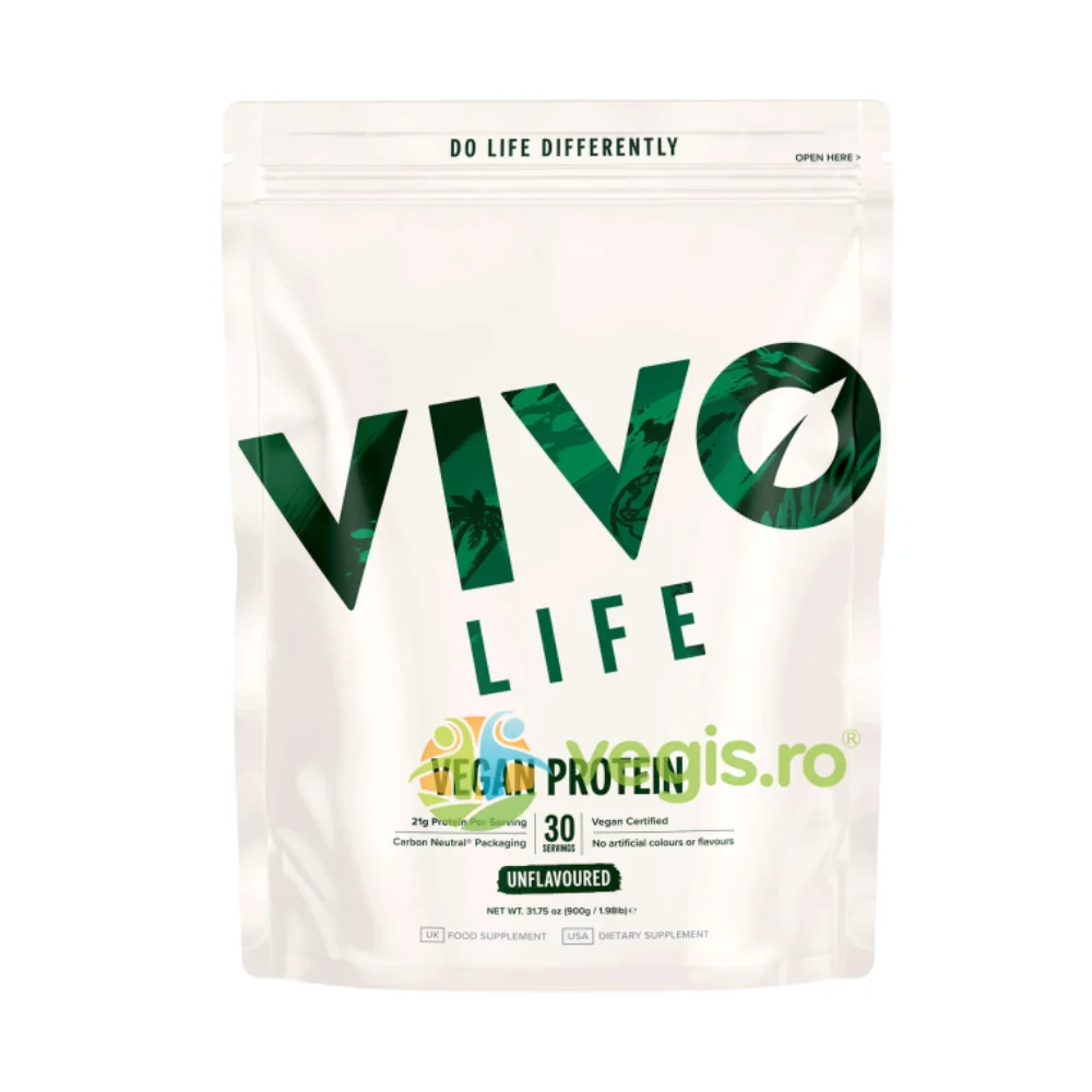 Proteine vegetale fara aroma Life, 900g, Vivo