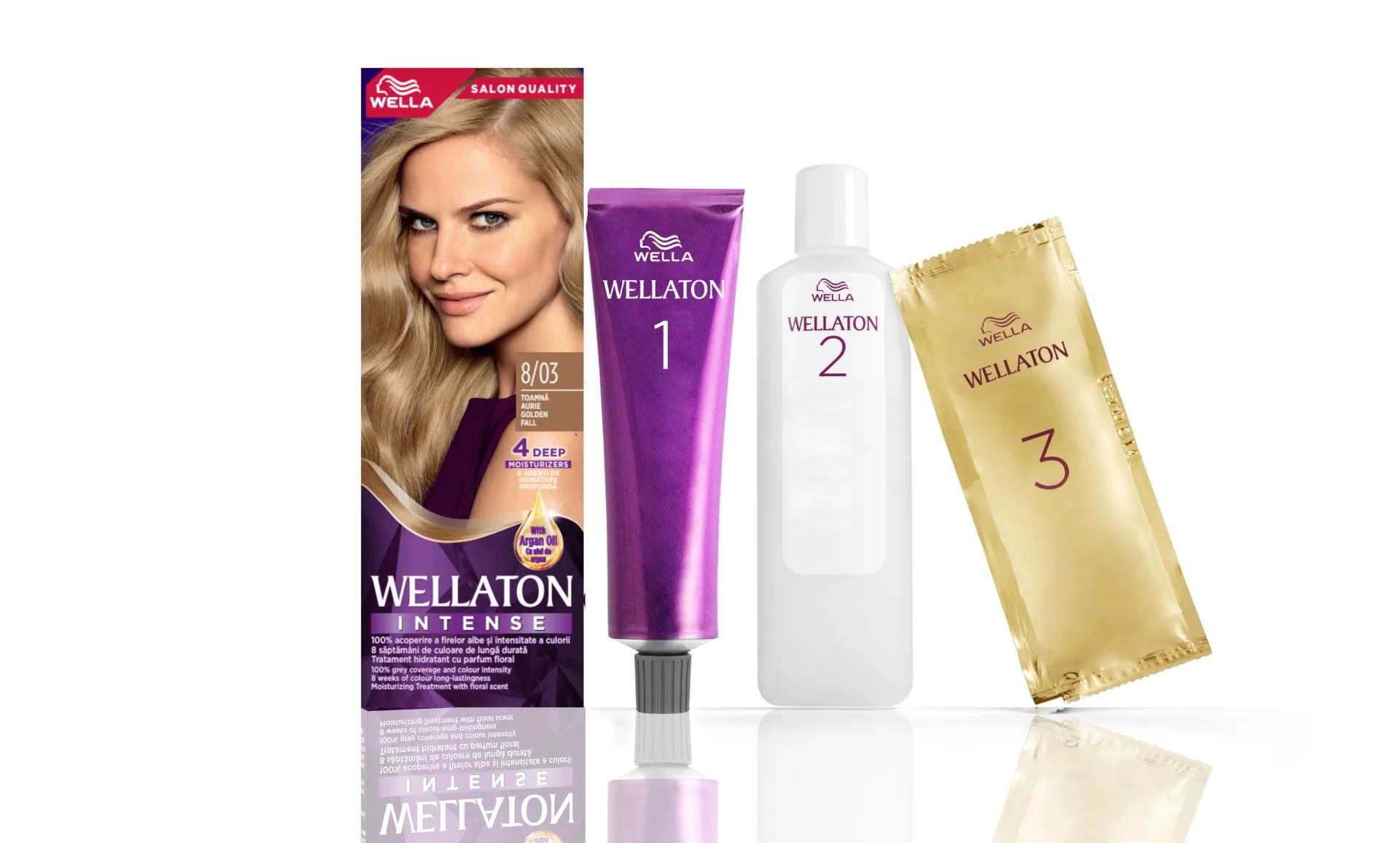 Vopsea de par permanenta Toamna Aurie 8.03 Wellaton, 110ml, Wella