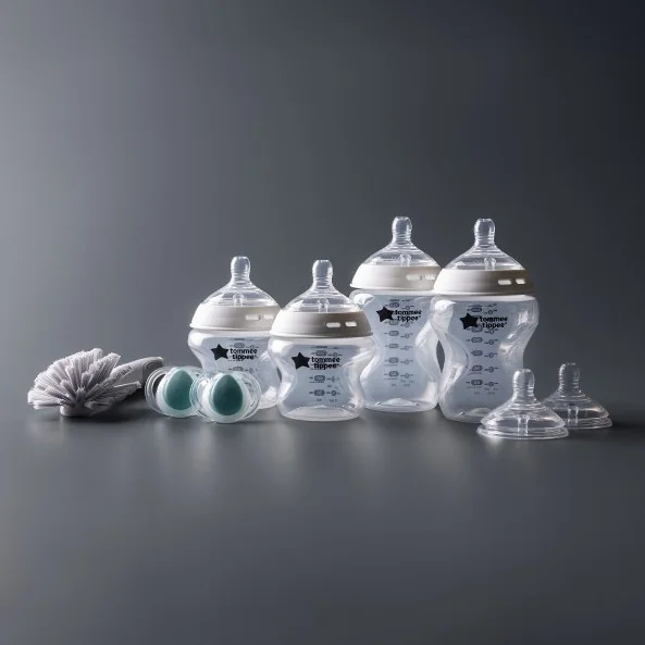 Kit Biberoane pentru nou-nascuti cu autosterilizare Natural Start, Tommee Tippee