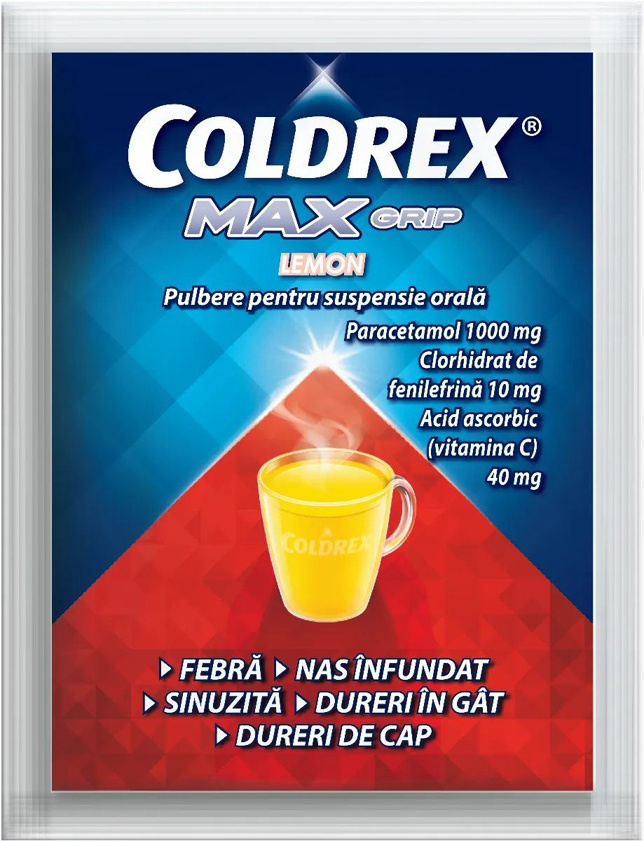 Coldrex Maxgrip Lemon, 10 plicuri, Perrigo 