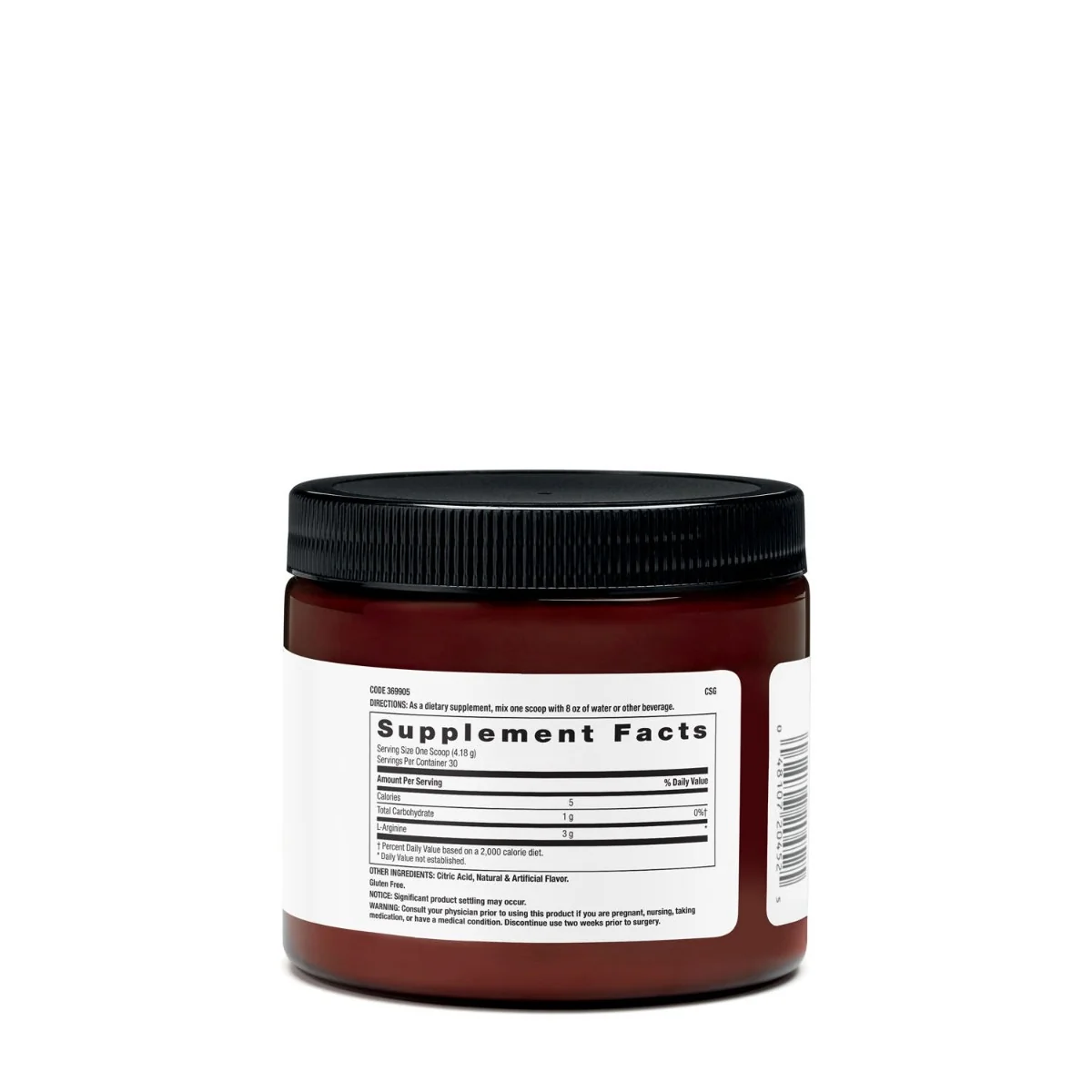 L-Arginina Chemistry Labs, 125.4g, Beyond Raw