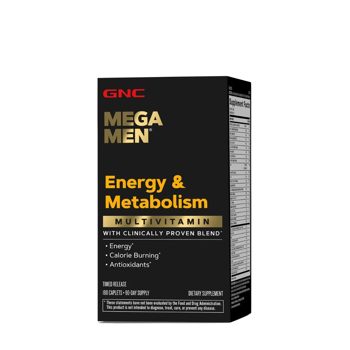 Complex de multivitamine pentru barbati Energie si Metabolism Mega Men®, 180 tablete, GNC