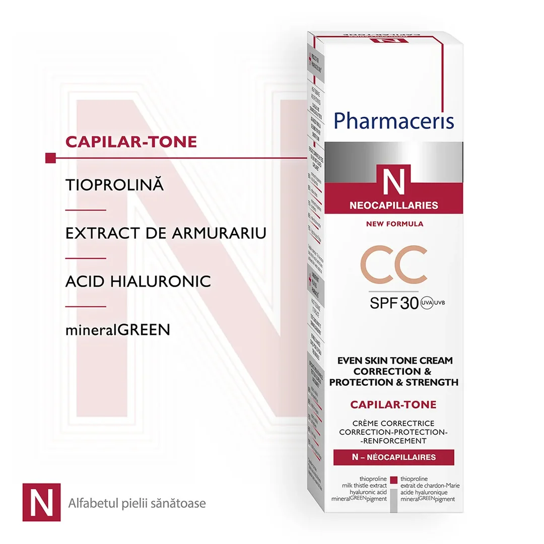 Crema de fata CC SPF 30 Capilar-Tone N Crema de fata CC SPF 30 Capilar-Tone N