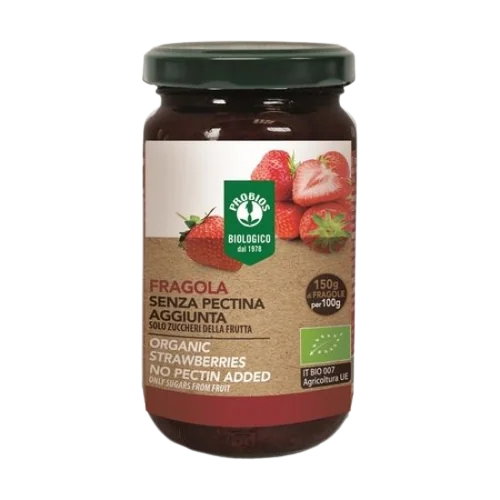 Dulceata de capsuni fara adaos de zahar Bio, 215g, Probios