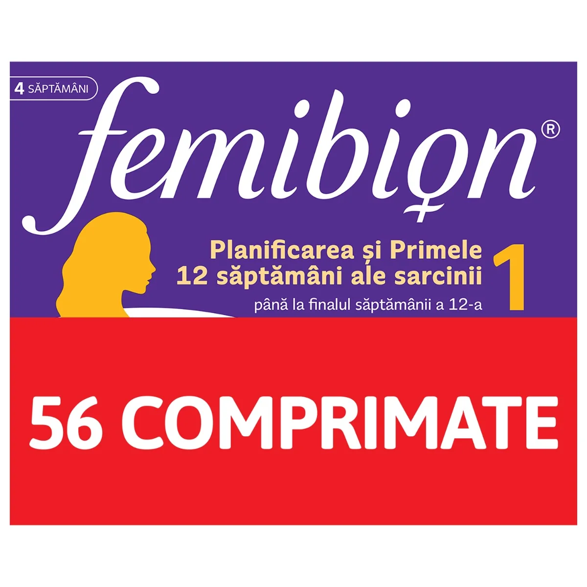 Pachet Femibion 1 Planificarea si Primele 12 Saptamani ale Sarcinii, 2x28 comprimate filmate