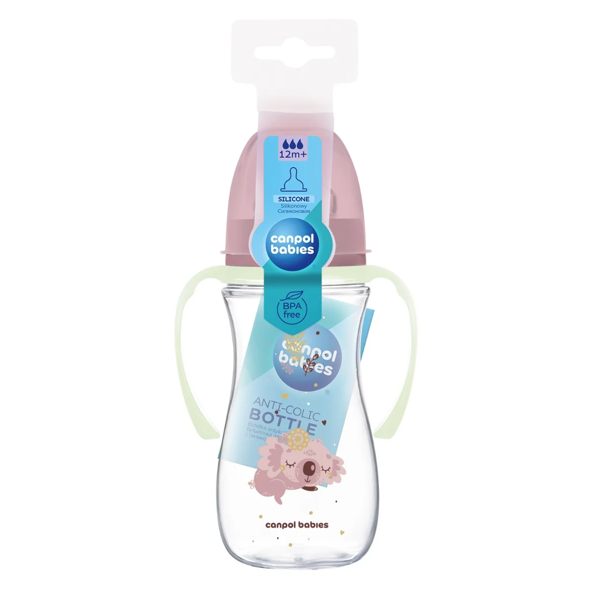 Biberon anticolici cu gat larg Sleepy Koala 35/238_PIN, 300ml, Canpol babies