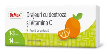 Dr. Max Drajeuri cu dextroza si vitamina C​, 14 drajeuri