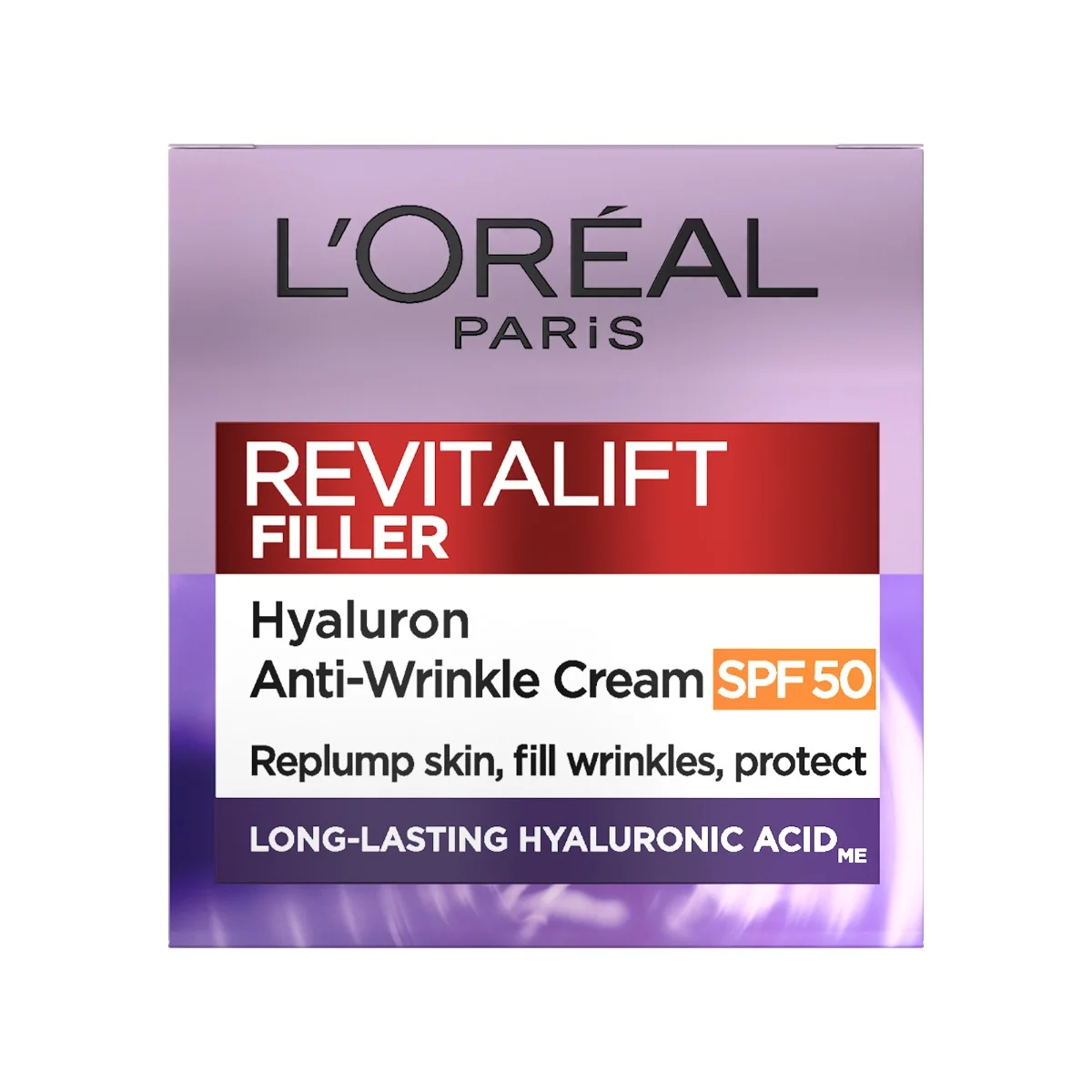 Crema antirid de zi cu acid hialuronic si SPF 50 Revitalift Filler, 50ml, L'Oreal Paris