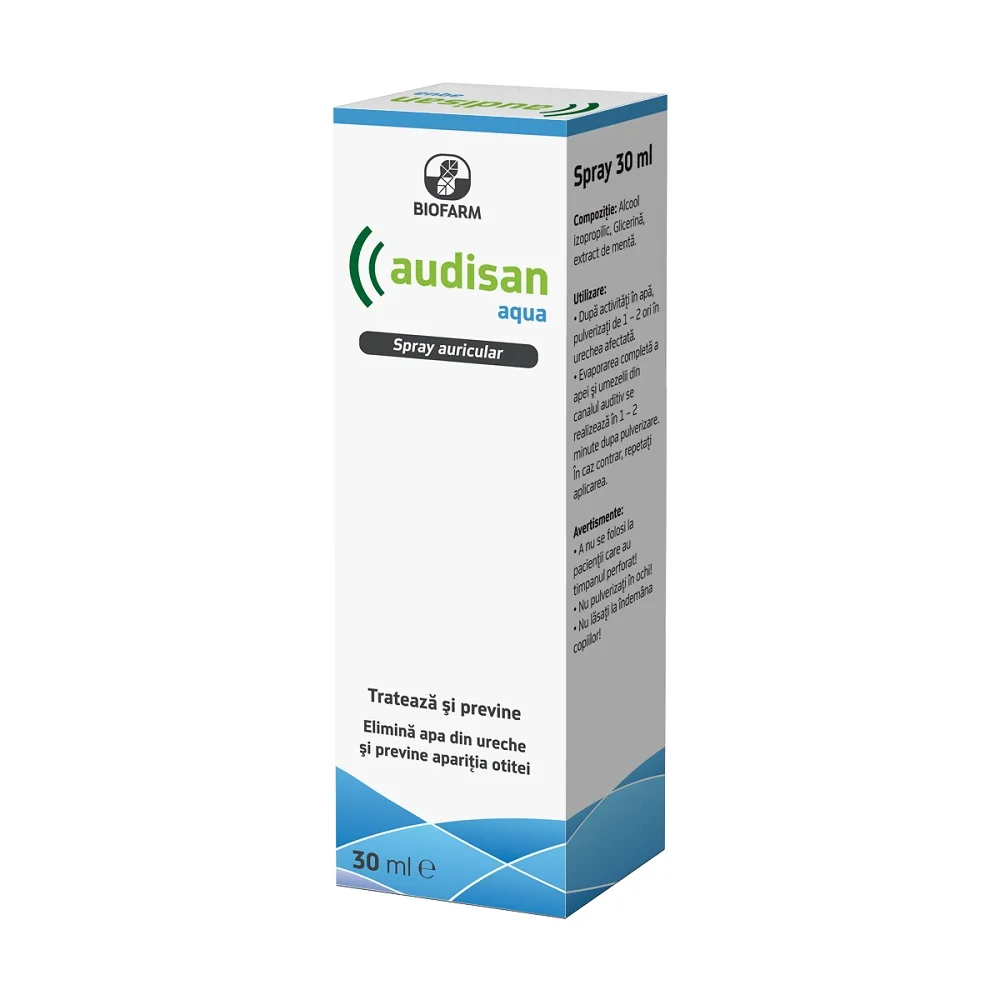 Spray auricular Audisan Aqua, 30ml, Biofarm