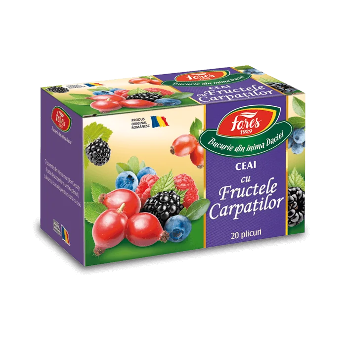 Ceai Fructele Carpatilor, 20 plicuri, Fares