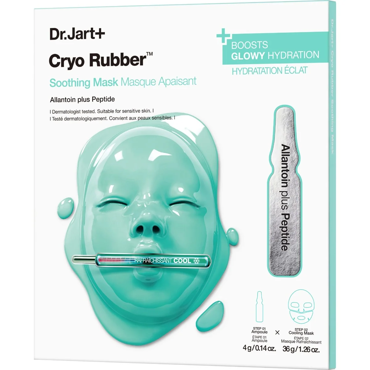 Masca de fata calmanta pentru intarirea barierei pielii Cryo Rubber, 4g+36g, Dr. Jart