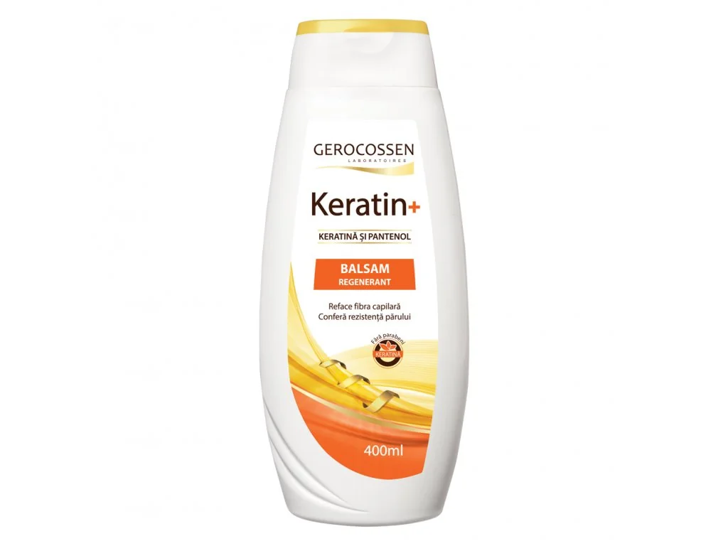 Balsam regenerant cu keratina si pantenol Keratin+, 400ml, Gerocossen