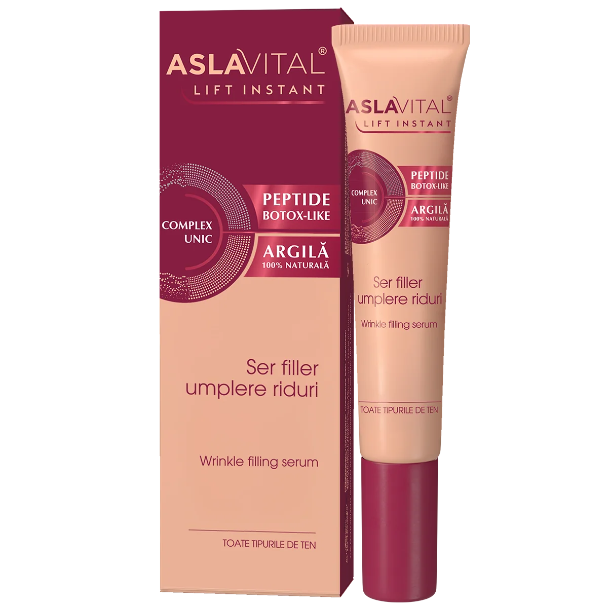 Ser filler pentru umplere riduri Lift Instant, 15ml, AslaVital