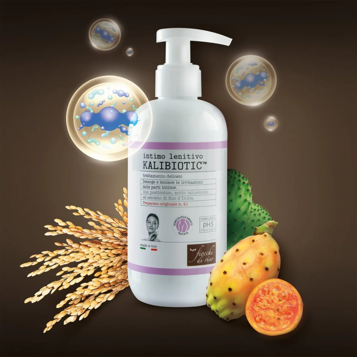 Gel intim de curatare cu extract din fruct de cactus, 240ml, Fiocchi di Riso
