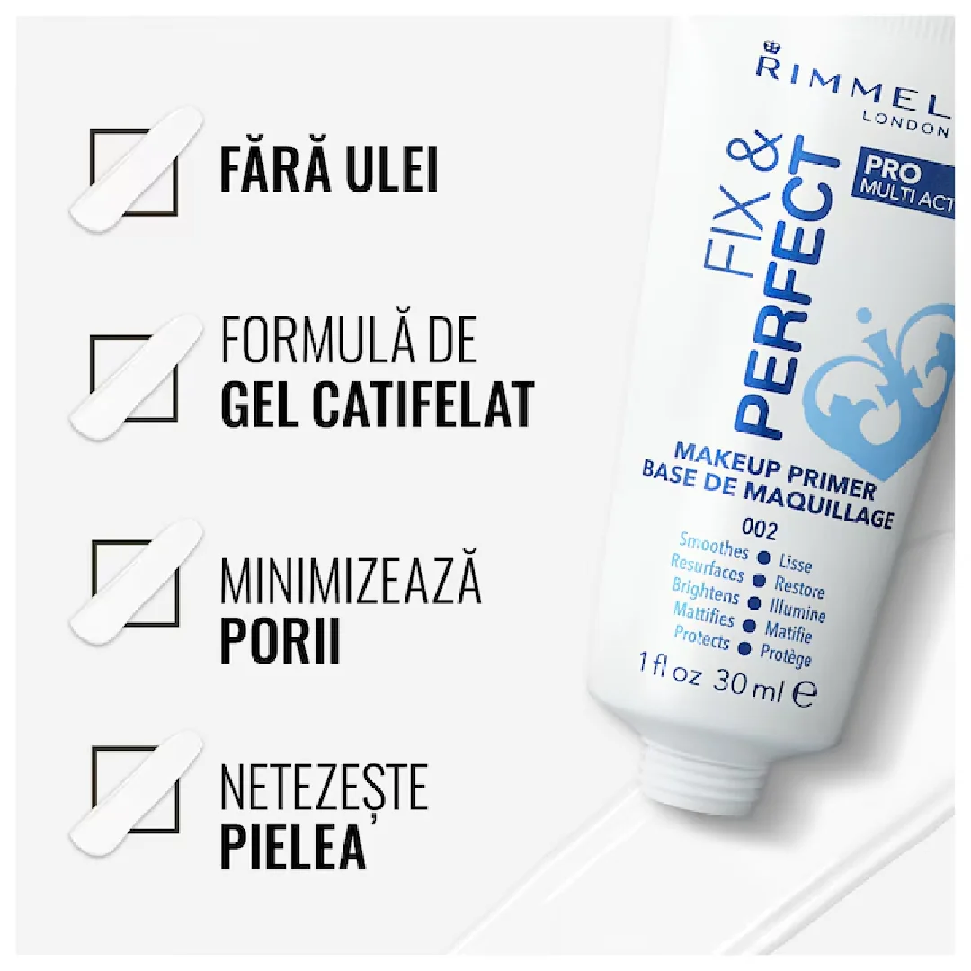 Baza de machiaj Fix & Perfect Pro 5 in 1, 30ml, Rimmel London