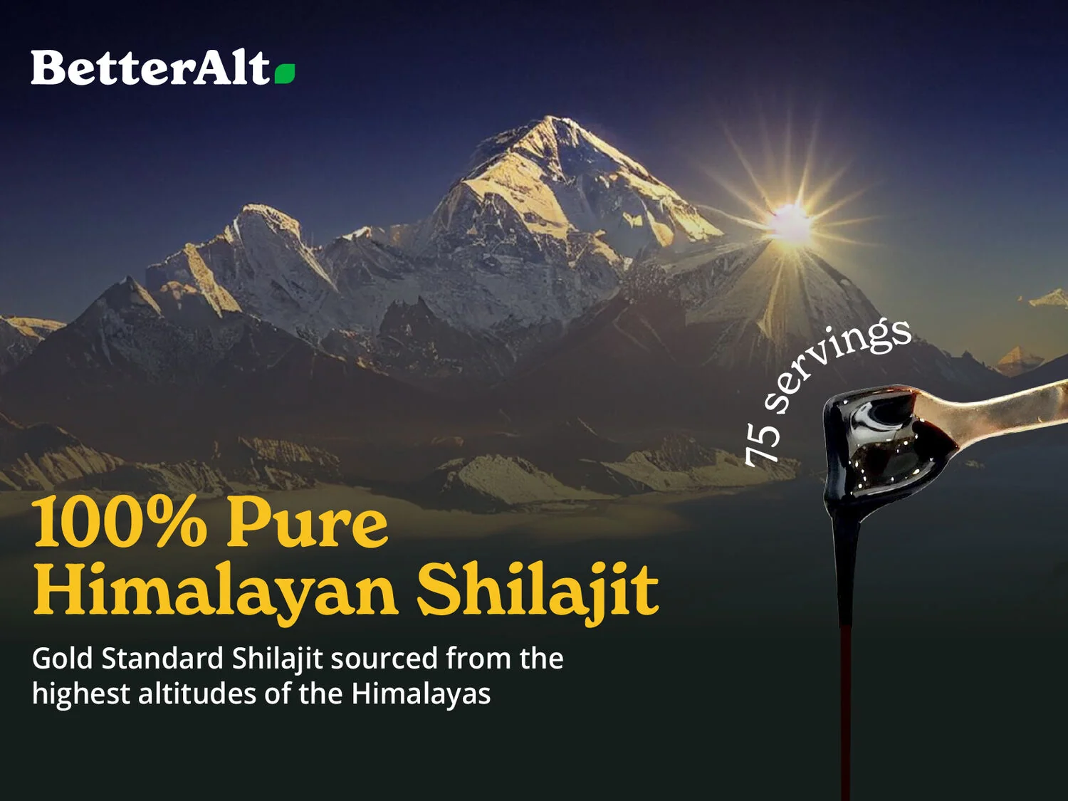 Rasina pura de Shilajit din Himalaya BetterAlt, 30g, GNC